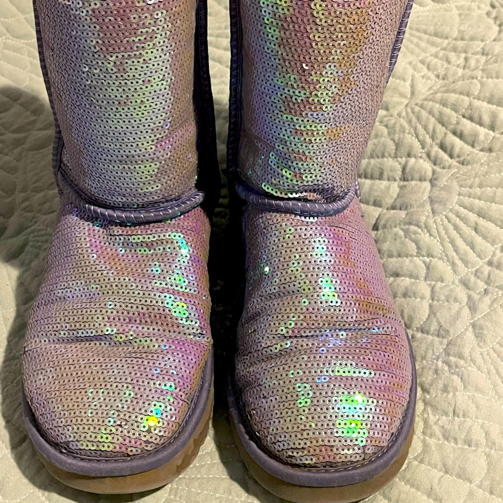UGG purple sequins boots